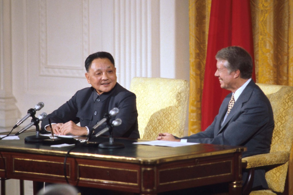 Then Chinese premier Deng Xiaoping and US president Jimmy Carter in Washington in January 1979. Photo: VCG/Getty Images