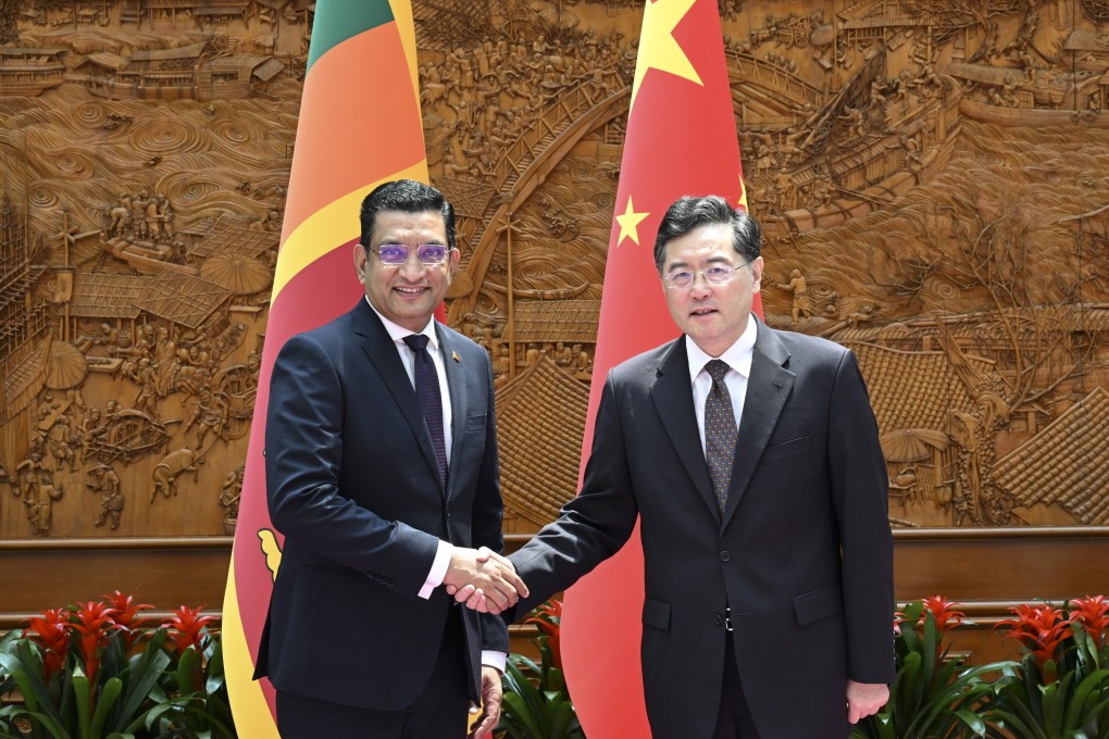 Qin Gang with Sri Lankan Foreign Minister Ali Sabry in Beijing on June 25, the day the former Chinese state councillor and foreign minister was last seen in public. Photo: EPA-EFE