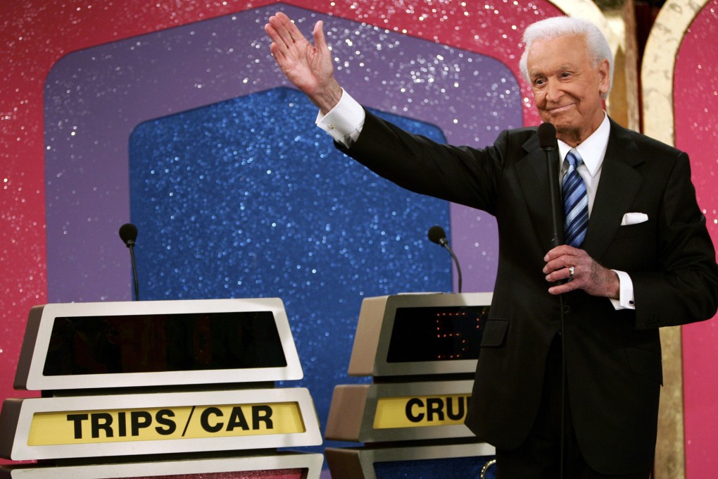 American game show host Bob Barker waves goodbye as he tapes his final episode of The Price Is Right in 2007 aged 83. Barker has died at the age of 99. Photo: AP