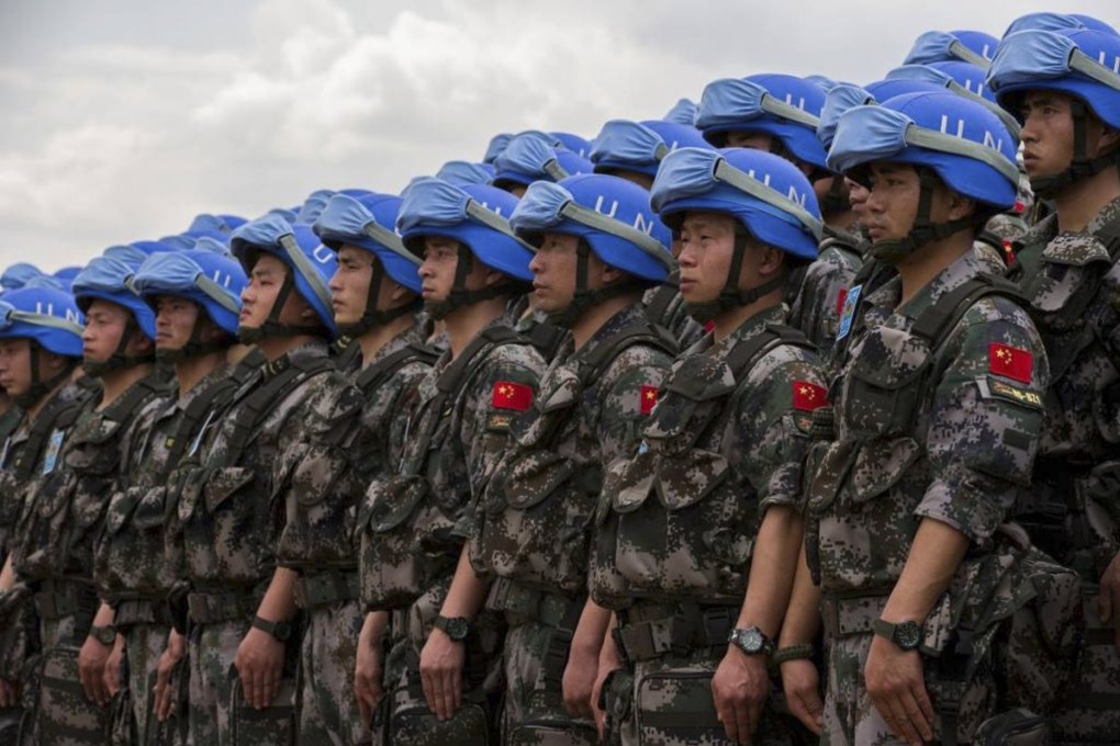 Chinese troops pictured on a peacekeeping mission in South Sudan. Photo: Handout
