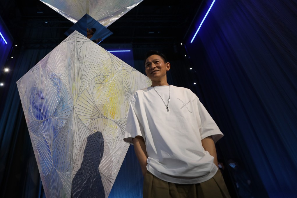 Andy Lau at “1/X Andy Lau X Art Exhibition”. The Hong Kong show features art the movie star and singer created with fellow artists, having turned to art in downtime during the Covid-19 pandemic. Photo: Xiaomei Chen