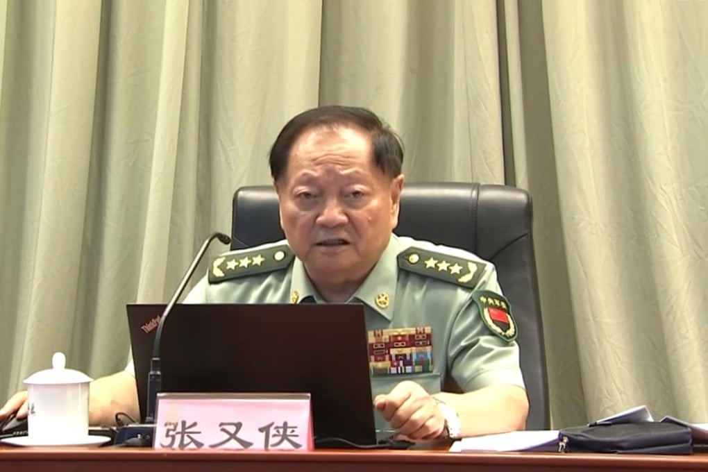 General Zhang Youxia, first vice-chairman of the PLA’s Central Military Commission, addresses a weapons and equipment meeting in Beijing. Source: CCTV