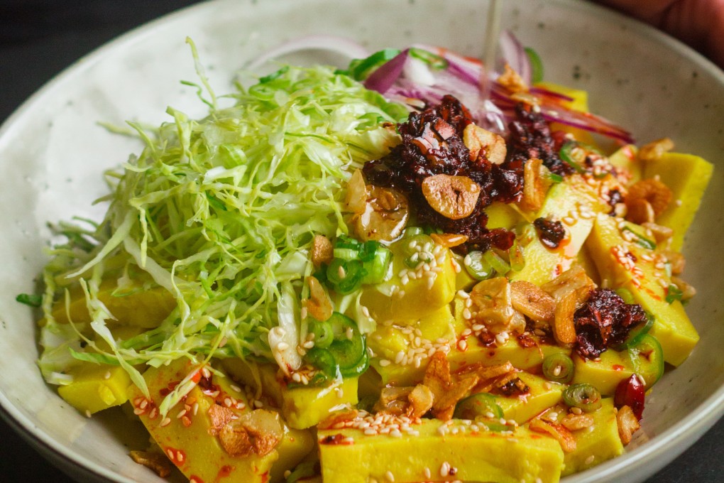 Split pea tofu salad with chilli crisp, from “Plantasia: A Vegetarian Cookbook Through Asia”. Its author, Singaporean chef Pamelia Chia, collaborated with 24 chefs from across Asia on the book. Photo: Pamelia Chia