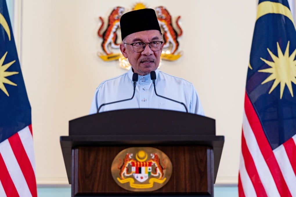 Malaysian Prime Minister Anwar Ibrahim speaking at a press conference in Putrajaya, Malaysia in December. Photo: Handout via Xinhua