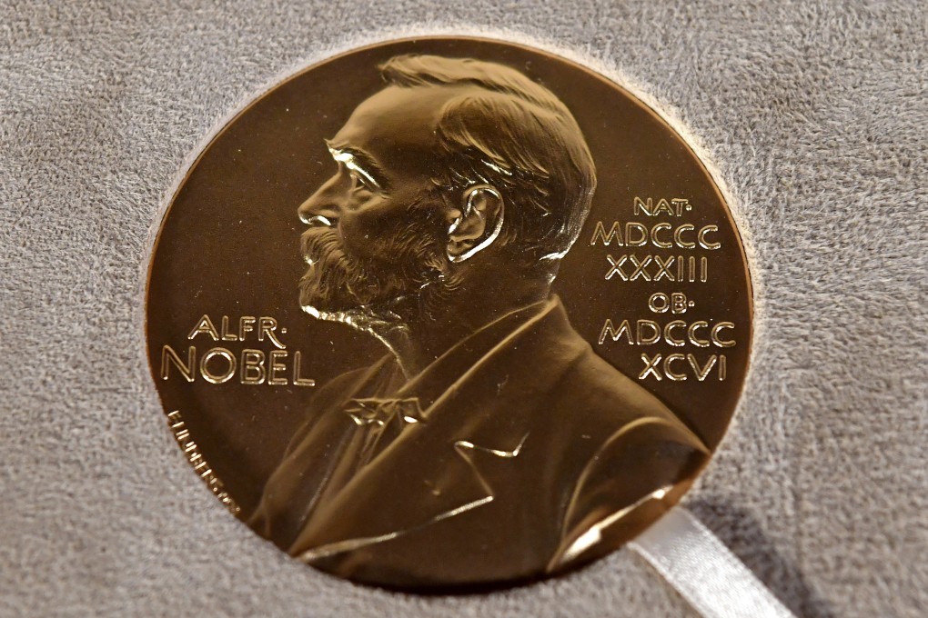 A Nobel medal from the foundation that administers the prestigious Nobel awards. File: AP