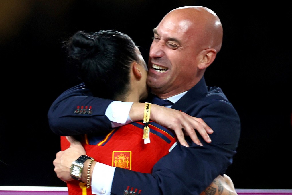 Spanish football chief Luis Rubiales has been criticised for kissing Spain player Jenni Hermoso after her side’s World Cup victory. Photo: Reuters