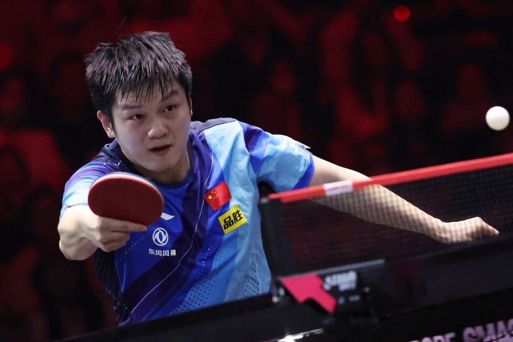 Fan Zhendong of China won the first match against Hongkonger Lam Siu-hang in the ITTF Asian Table Tennis Championships. Photo: EPA-EFE