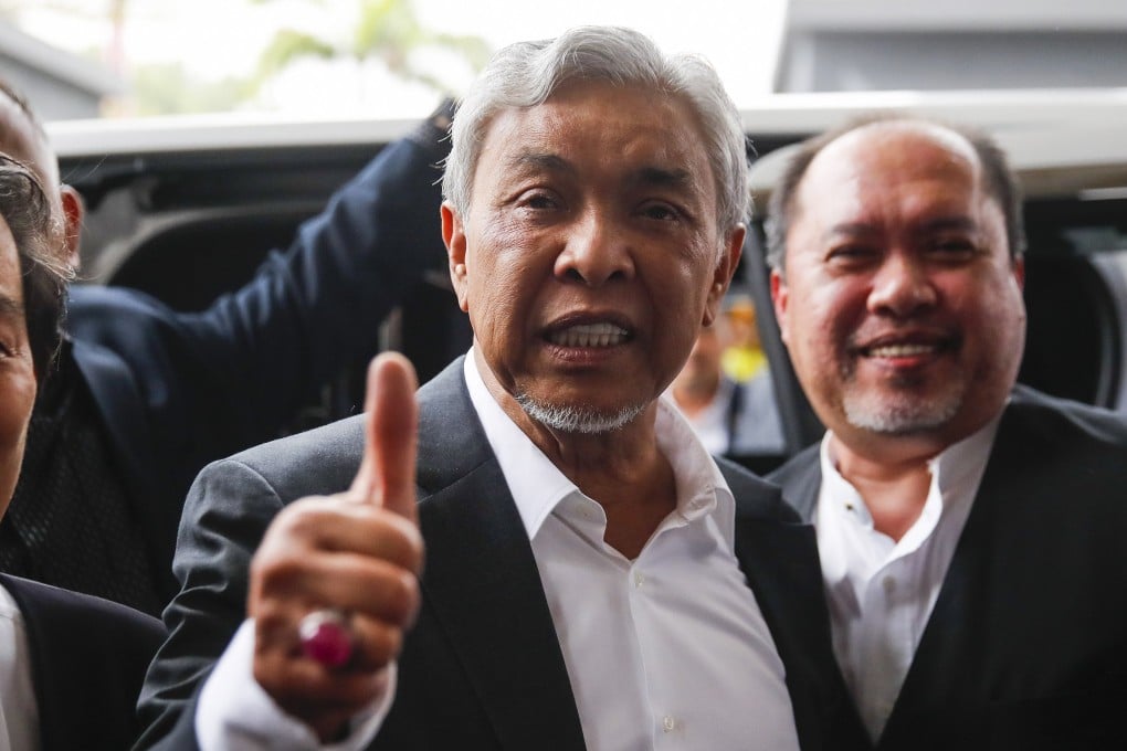 Malaysian Deputy Prime Minister Ahmad Zahid Hamidi reacts after leaving the High Court in Kuala Lumpur. Photo: EPA-EFE