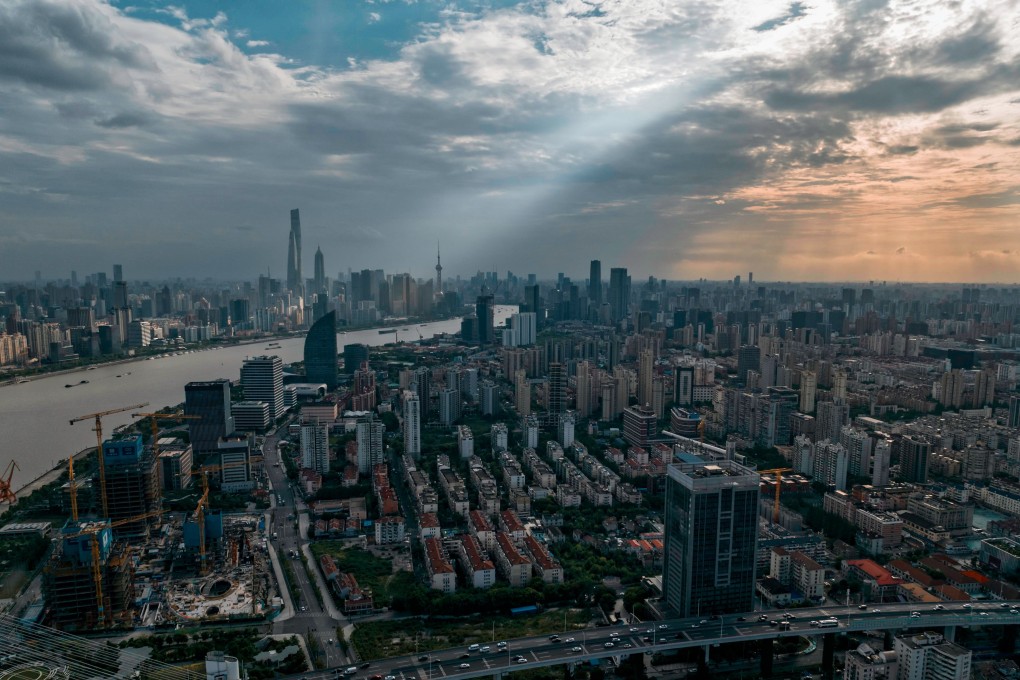 An aerial photo taken with a drone shows the general view of the city in Shanghai, China, 15 August 2023. Photo:EPA-EFE