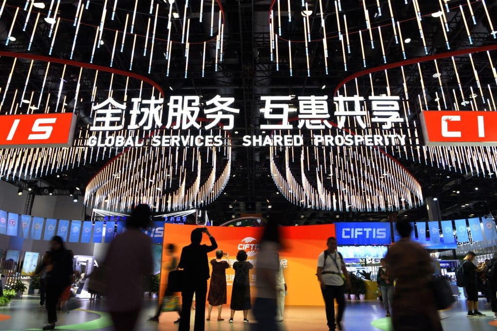 People visit the 2023 China International Fair for Trade in Services in Beijing on Monday. Photo: Xinhua