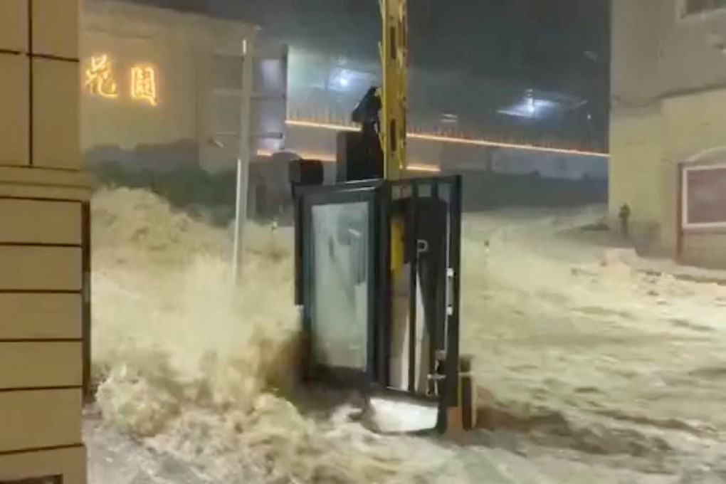 Typhoon Haikui caused flooding on streets following heavy rainfall in China’s Fujian province. Photo: Reuters