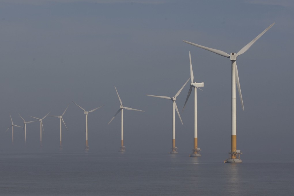 China added 11,098 wind turbines last year, with a total capacity of 49.83 million kW. Some 10 per cent of those were offshore. Photo: Chinatopix via AP