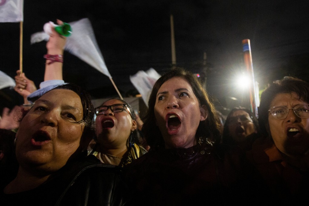 Supporters of former Mexico City mayor Claudia Sheinbaum, a presidential candidate in next year’s race. Photo: Reuters