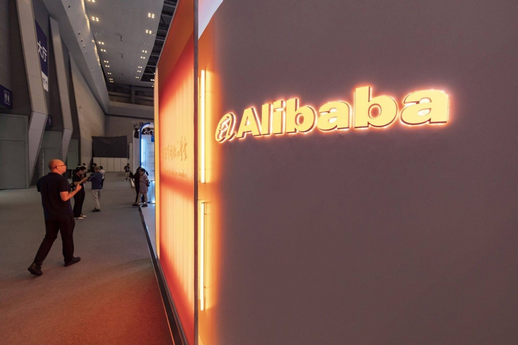 Alibaba’s booth seen at the Smart China Expo in Chongqing on September 4, 2023. Photo: Bloomberg