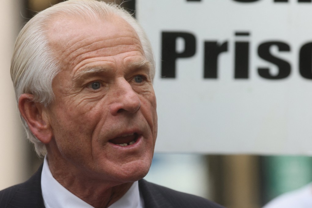 Peter Navarro, adviser to former US president Donald Trump, faces reporters after he was convicted of contempt of Congress in Washington on Thursday. Photo: Reuters