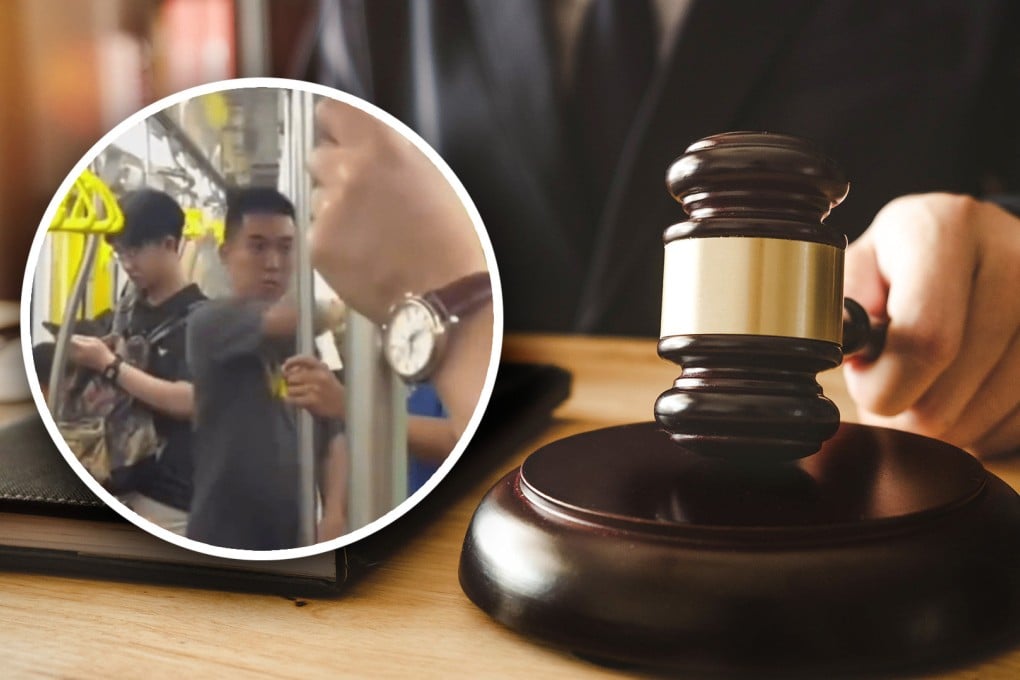 A young man who stopped a dispute over seats on a subway train in China by slapping one of the arguing parties in the face has been hailed as a hero of justice on mainland social media. Photo: SCMP composite/Shutterstock/Weibo