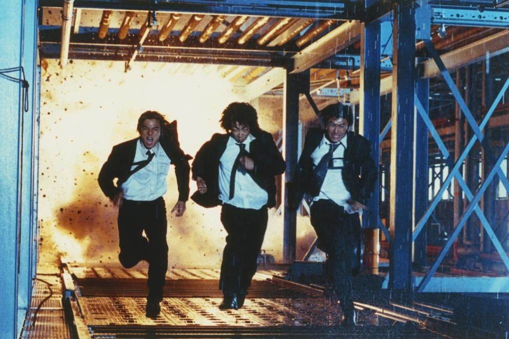 (From left) Stephen Fung, Sam Lee and Nicholas Tse in a still from “Gen-X Cops”, one of the first of a crop of fast-paced late 1990s Hong Kong action films that featured young actors and computer-generated effects.