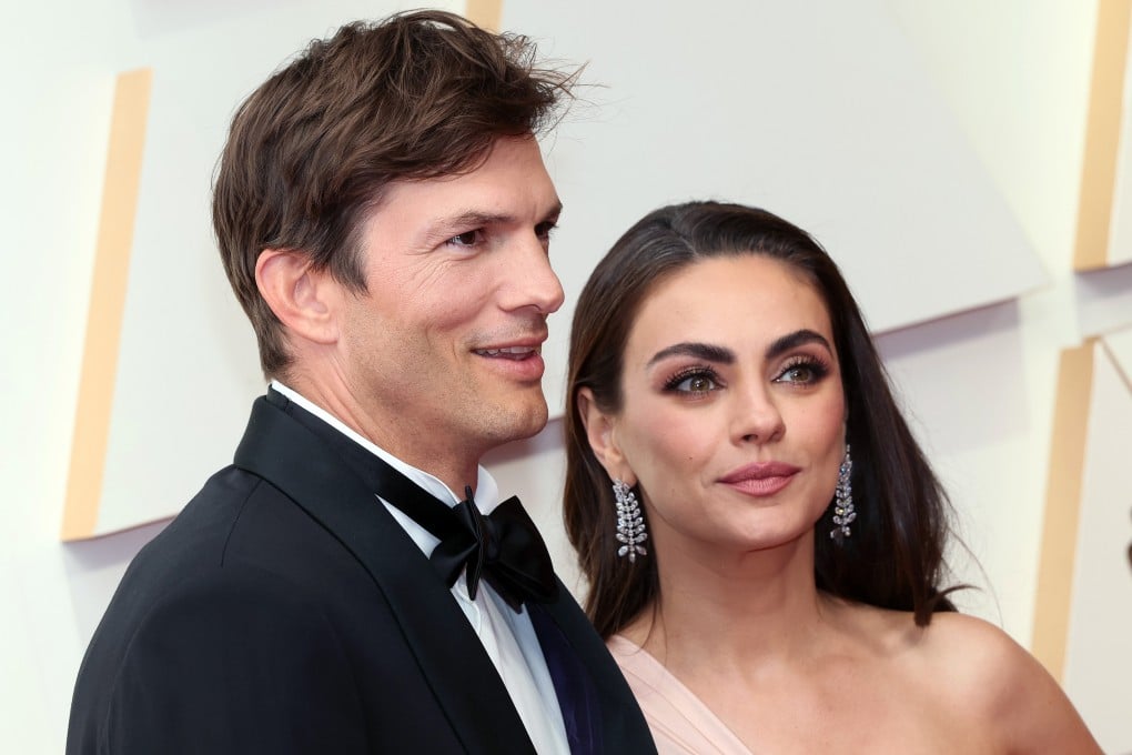 Ashton Kutcher and Mila Kunis attend the 94th Annual Academy Awards at the Dolby Theatre in Los Angeles in March 2022. Photo: TNS