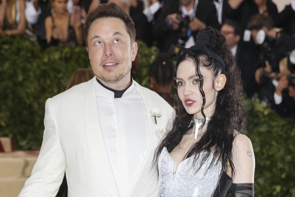 Elon Musk and Grimes arrive at the Met Gala in New York in May 2018. Photo: Reuters