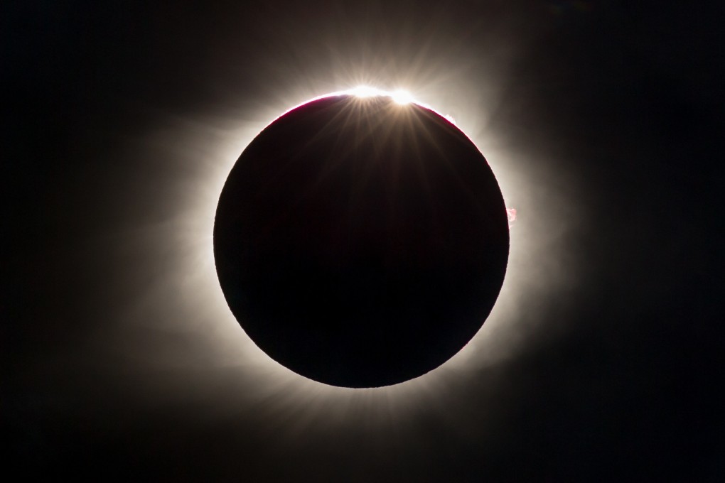 Baily’s beads are visible during the Great American Eclipse - a total solar eclipse - viewed from a location in the US state of North Carolina on August 21, 2017. Photo: Shutterstock