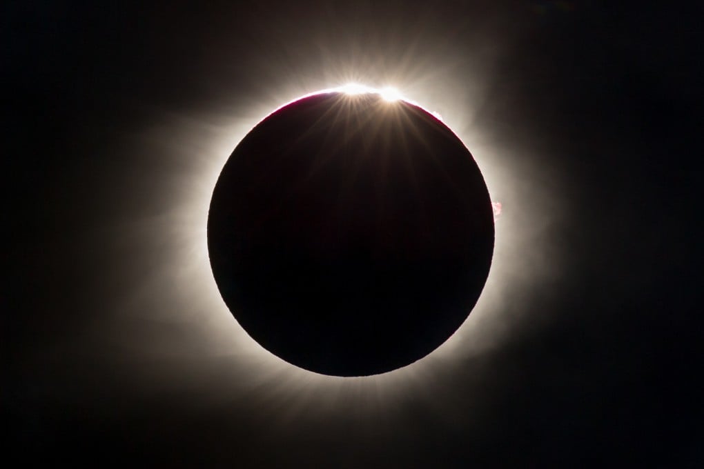 Baily’s beads are visible during the Great American Eclipse - a total solar eclipse - viewed from a location in the US state of North Carolina on August 21, 2017. Photo: Shutterstock