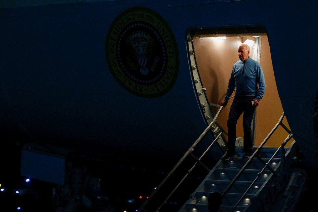 US President Joe Biden arriving at Joint Base Andrews in Maryland. Photo: Reuters