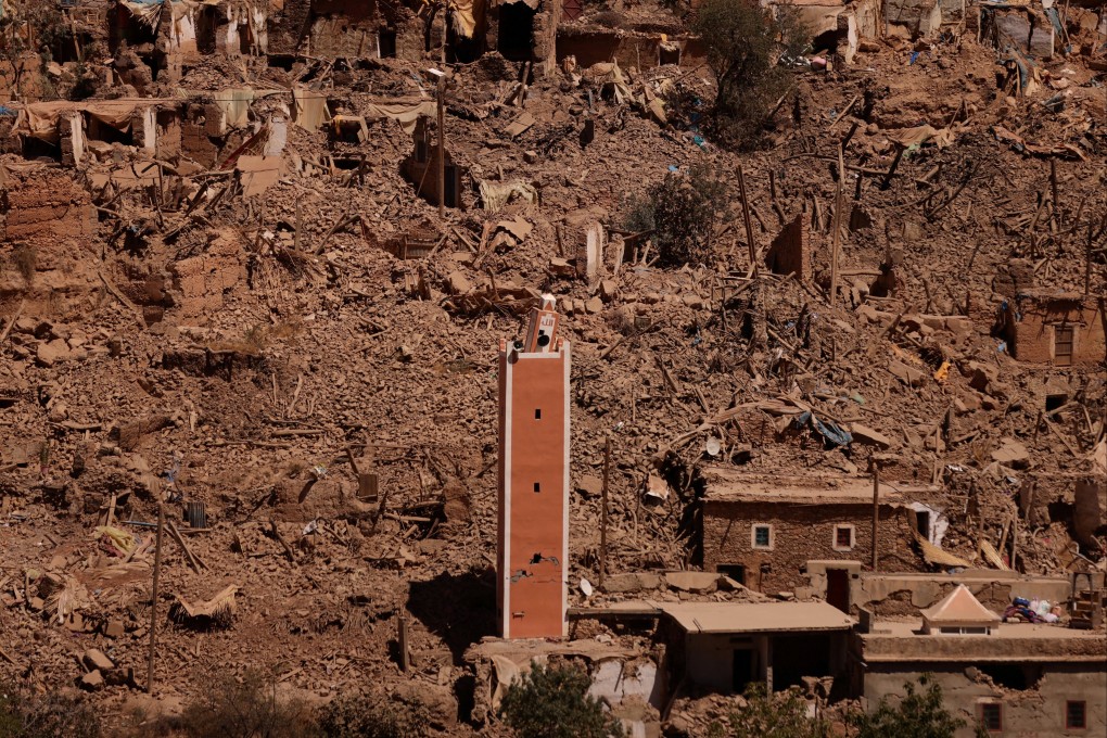 The aftermath of the deadly earthquake, in Adassil, Morocco. Photo: Reuters