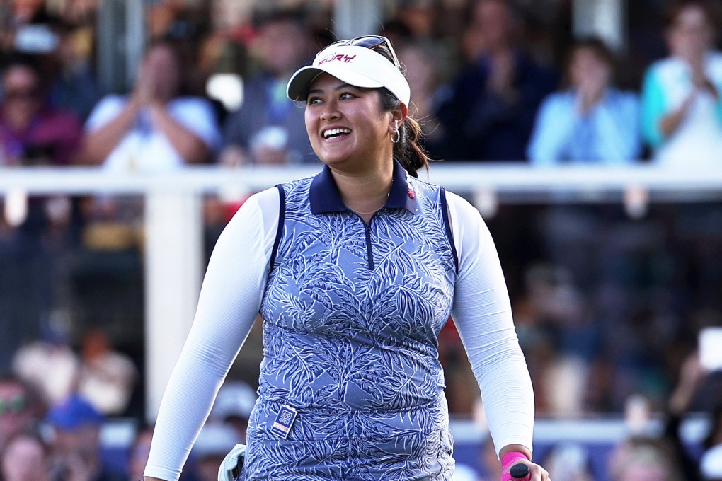 Lilia Vu celebrates on the 18th green after winning the AIG Women’s Open at Walton Heath Golf Club on August 13, 2023. Photo: Getty Images