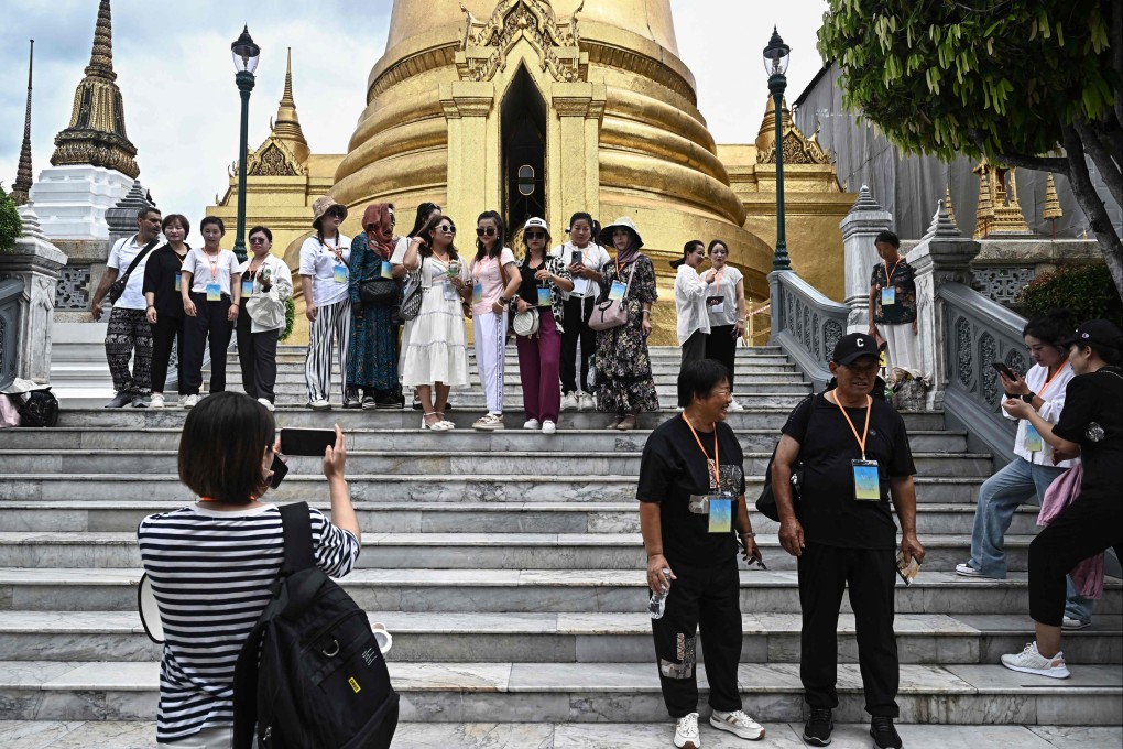 Chinese tourists at the Grand Palace in Bangkok. Photo: AFP