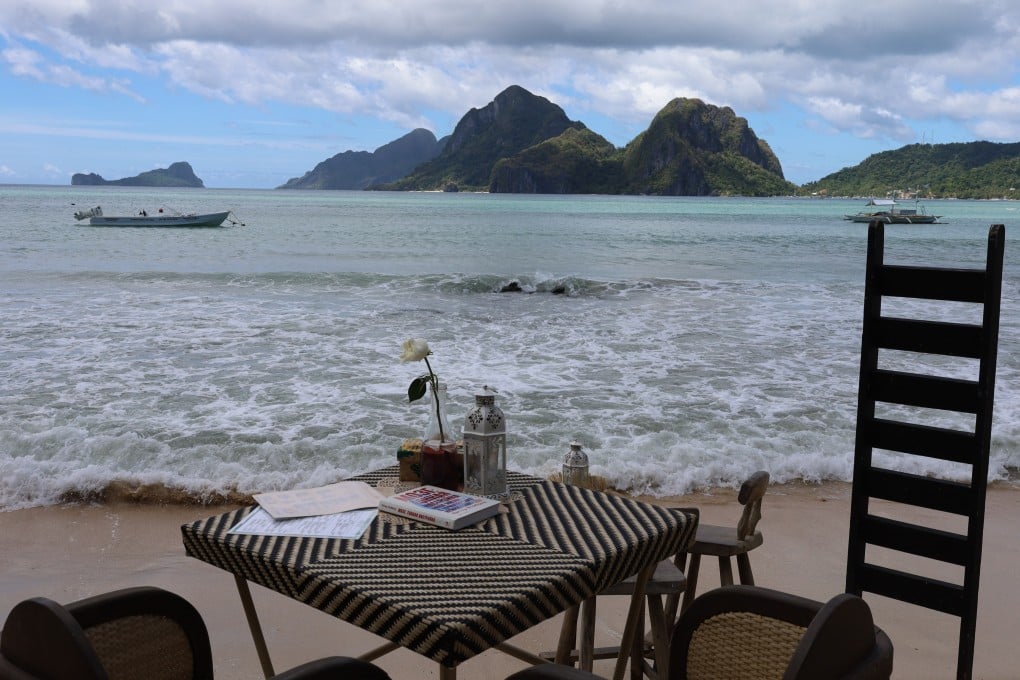 Maremegmeg Beach, El Nido, Palawan, Philippines. The island known for its white sand beaches, coral reefs, karst cliffs and rich wildlife can be reached by air, but why not take the slow road and enjoy the journey? Photo; Thomas Bird