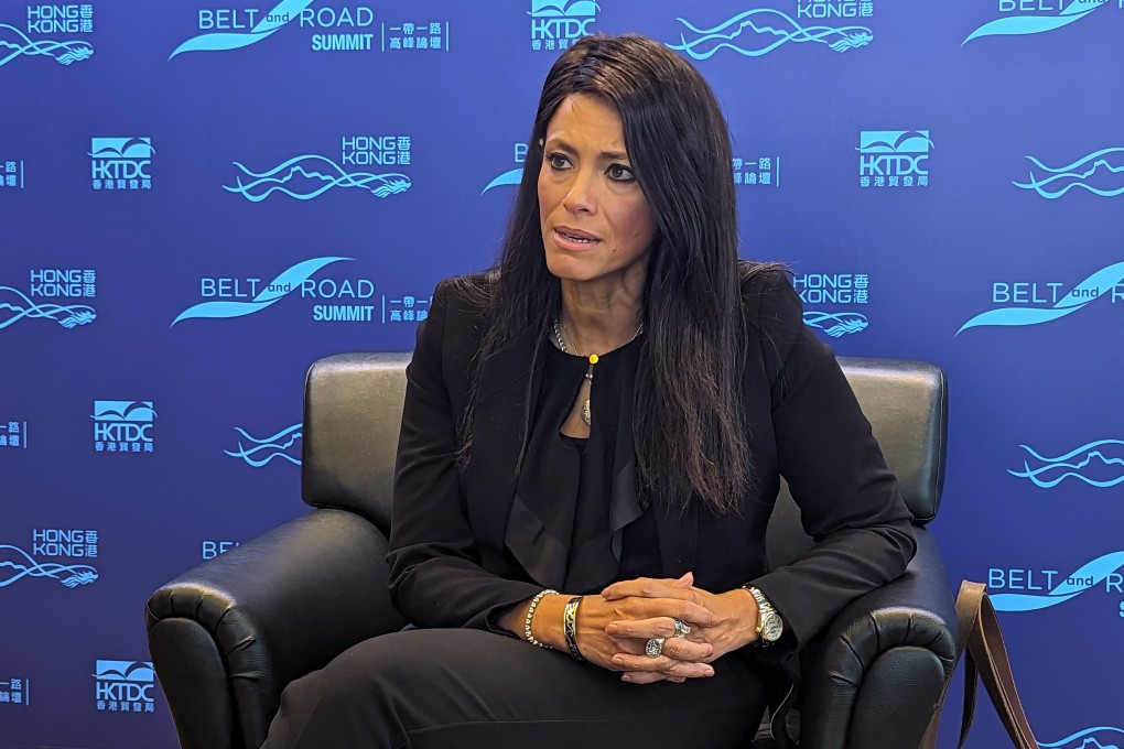 Rania Al-Mashat,  the Egyptian international cooperation minister, at the Belt and Road Summit in Hong Kong. Photo: Handout