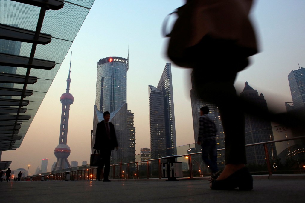 The Pudong financial district in Shanghai. Foreign investors that trade through the Stock Connect schemes’ northbound channel held less than 3 per cent of the total market capitalisation of China’s market as of Monday, the Economic Daily says. Photo: Reuters