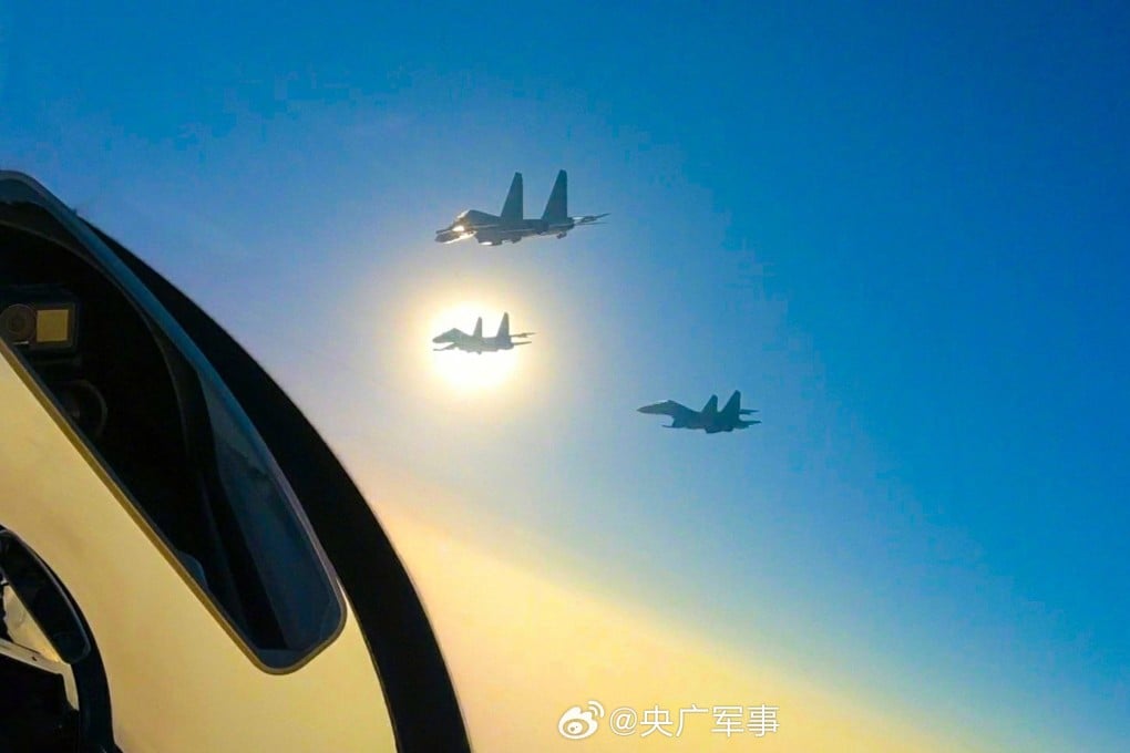 PLA pilots are taking part in cross-theatre exercises to practice landing and taking off from unfamiliar airports. Photo: Weibo
