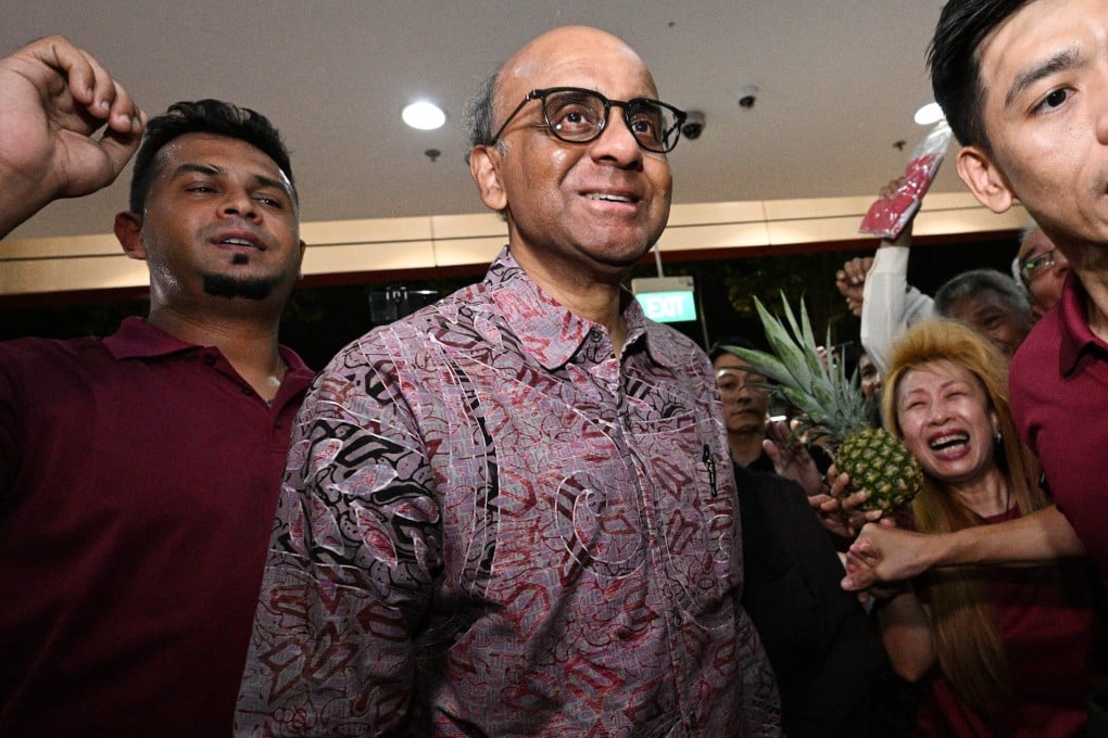 Singapore’s Tharman Shanmugaratnam garnered 70.4 per cent of the total votes. Photo: Xinhua