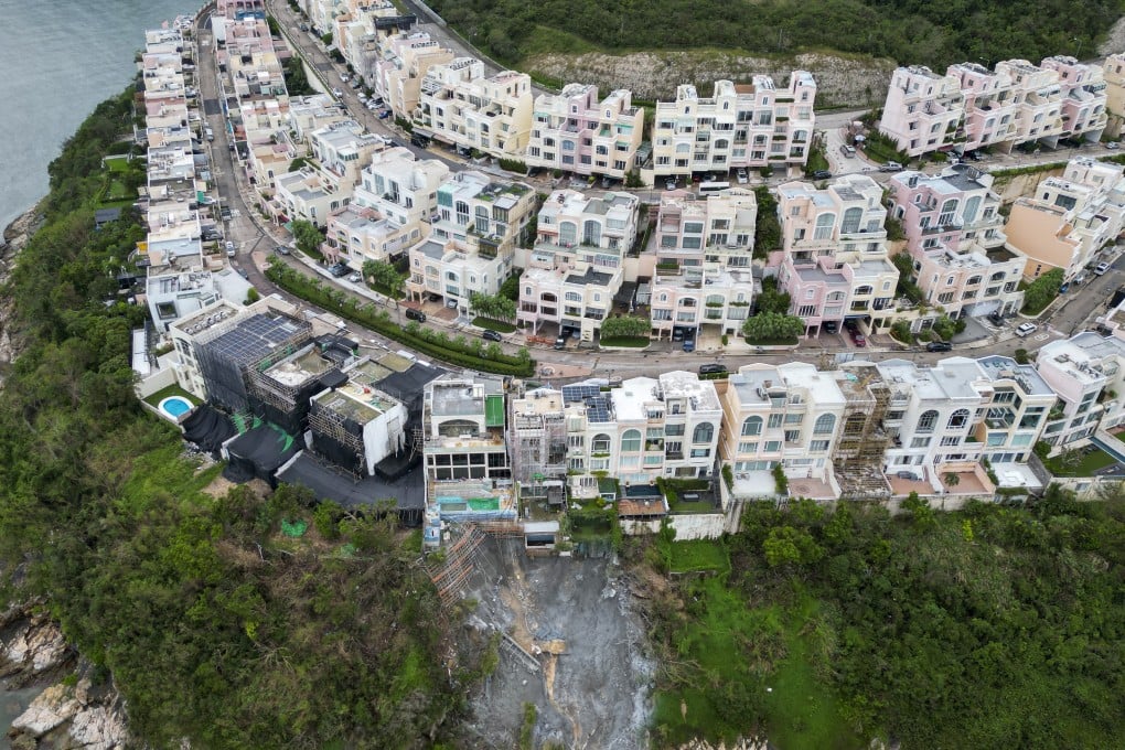 Emergency repairs are carried out Redhill Peninsula in Tai Tam after a major landslide. Photo: Dickson Lee