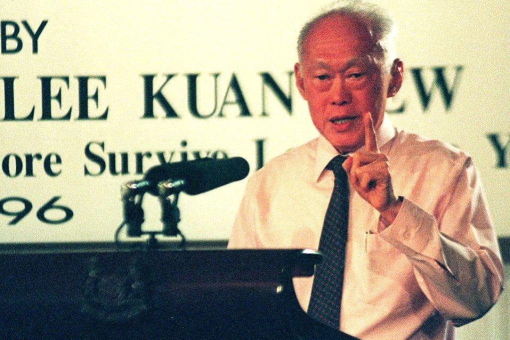 After stepping down as prime minister, Lee Kuan Yew answered the question of whether Singapore would survive him during a speech to the Singapore Press Club at Raffles Hotel on June 7, 1996. The “rainbow” speech, as it is known, now features in an immersive exhibition celebrating the 100th year of his birth. Photo: AFP