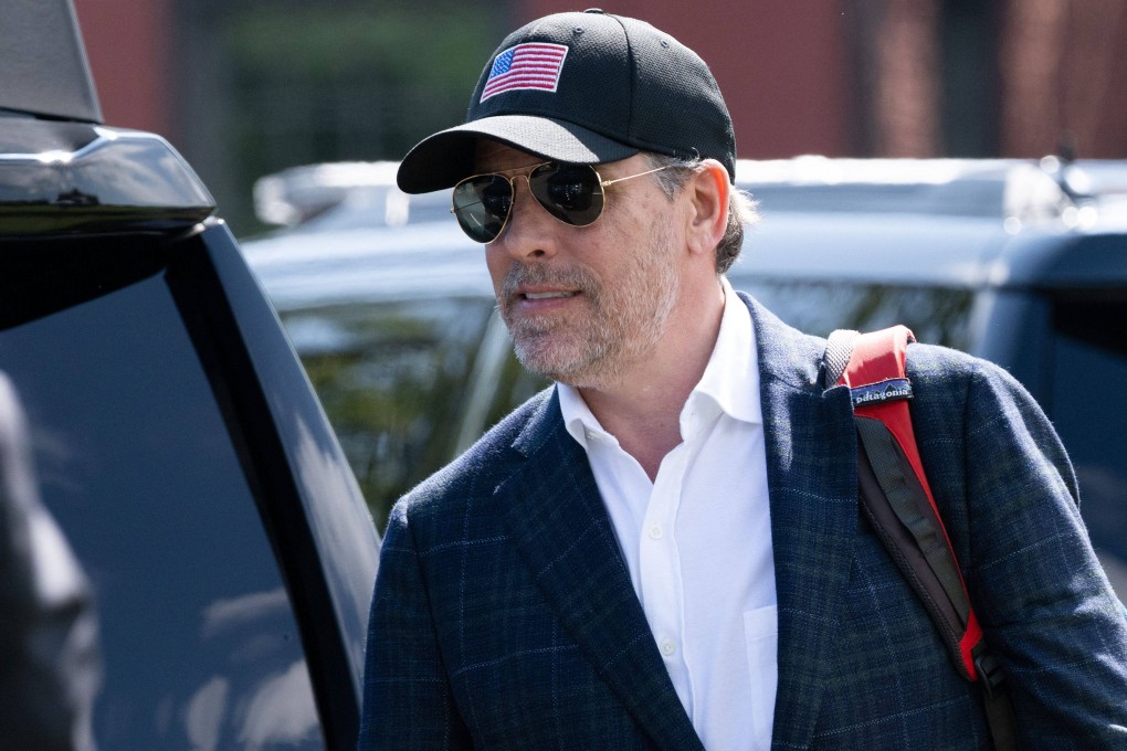 Hunter Biden, son of US President Joe Biden, walks to a waiting car after arriving at Fort McNair in Washington in July. Photo: AFP