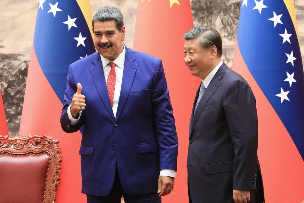 Venezuelan President Nicolas Maduro meets Chinese President Xi Jinping in Beijing on September Wednesday where they agreed to deepen their collaboration on space projects, according to a joint statement by the two governments. Photo: Venezuelan Presidency / AFP