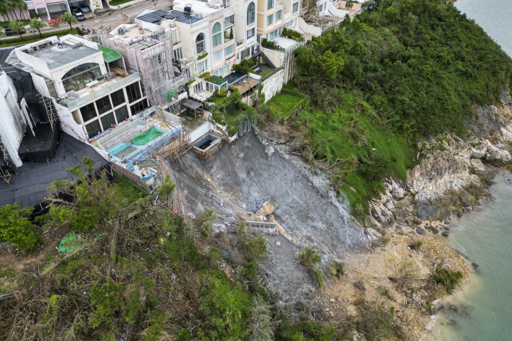 A landslide at Redhill Peninsula in Tai Tam was triggered by record rainfall last week. Photo: Dickson Lee