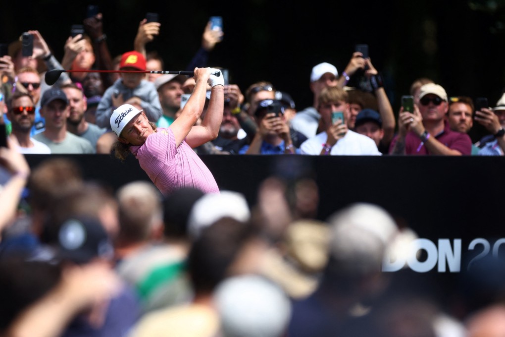 Australian Cameron Smith tees off during the final round of LIV Golf London in July. Photo: Reuters