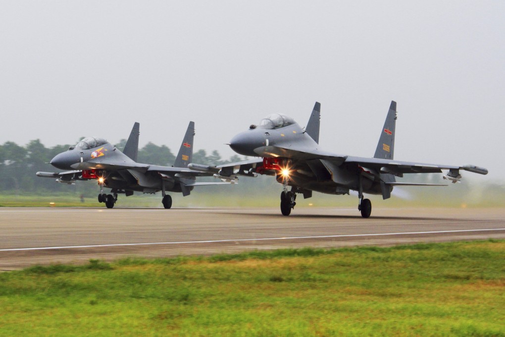 There were 10 Su-30 fighter jets among the 40 PLA sorties that flew near Taiwan in a 24-hour period, the island’s defence ministry said. Photo: AP