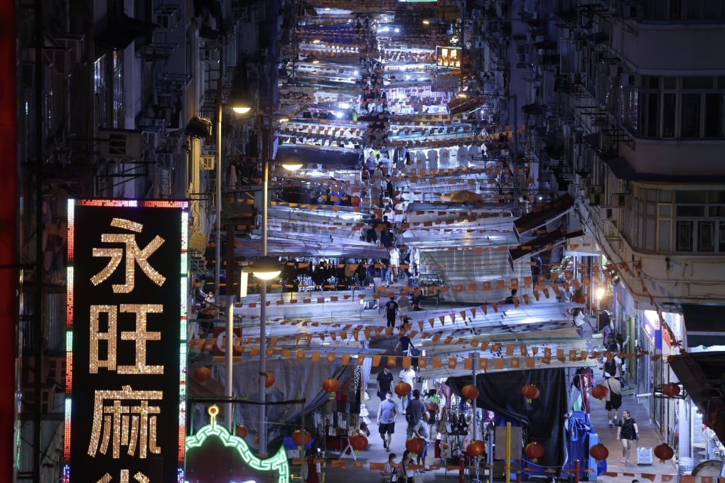 Stalls along Hong Kong’s Temple Street in Jordan, formerly a tourist hotspot. Photo: Jonathan Wong