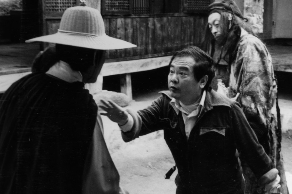 King Hu on a film set in a still from the documentary “The King of Wuxia Part 2: The Heartbroken Man on the Horizon”. The most important step in rehearsals for a film was to prepare safety measures for when actors perform dangerous moves, Hu said. Photo: Sky Films