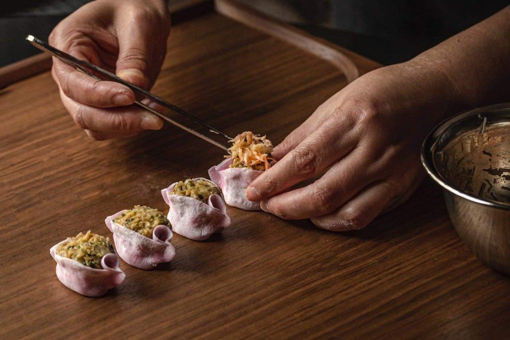 A chef prepares dim sum at Canton Blue in The Peninsula London. The focus at the newly opened Chinese restaurant in the luxury hotel is on British produce cooked the Cantonese way. Photo: Instagram/@cantonblue.london