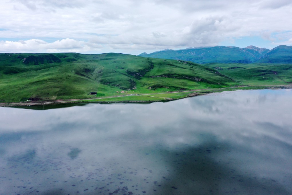 An aerial photo taken on July 7, 2023, shows Gahai Lake in northwest China’s Gansu Province. The area has seen a rise in the animal population amid efforts to preserve its biodiversity. Photo: Xinhua