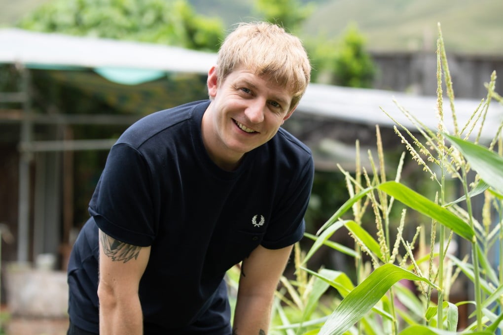 Roganic Hong Kong head chef Ashley Salmon at a local farm. Roganic, a holder of a Michelin Green Star for sustainability, will fly in chefs from Taiwan, the Philippines and Singapore for an upcoming collaboration dinner. Photo: Roganic