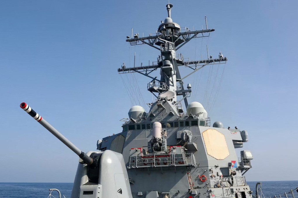 The Arleigh Burke-class guided-missile destroyer USS Milius (DDG 69), deployed to the US 7th Fleet area of operations, conducts a Taiwan Strait transit operation, at an undisclosed location on April 17, 2023. U.S. Photo: Reuters