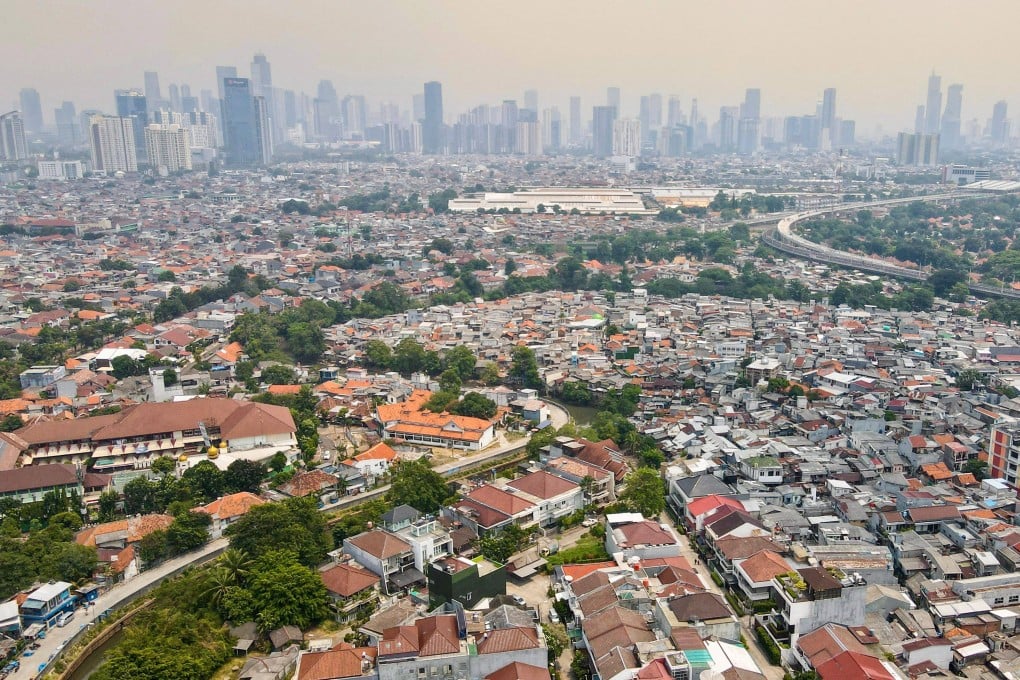 Downtown Jakarta shrouded in haze due to air pollution. Jakarta is the world’s most polluted city. Photo: AFP