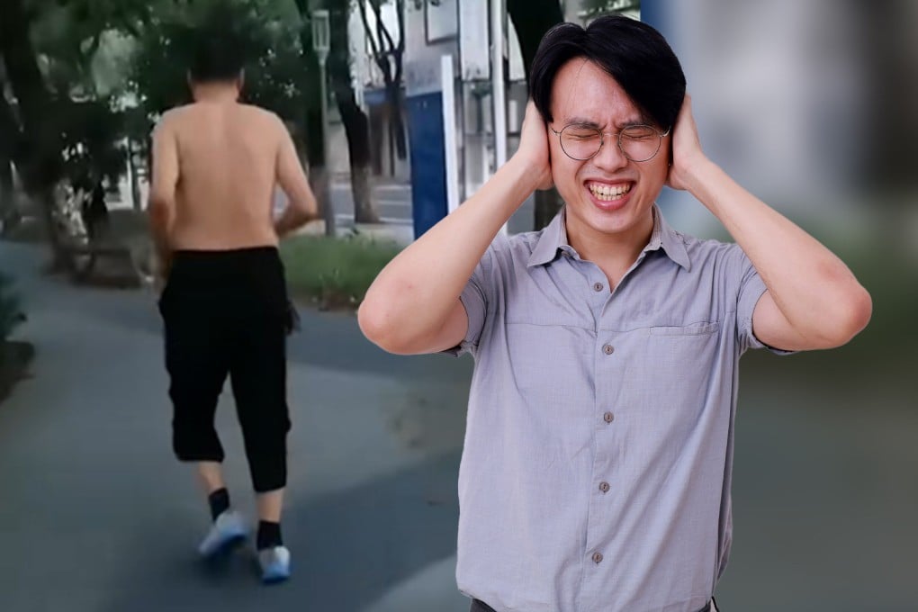 The man was woken at dawn every morning for more than a year by the runner’s yelling. Photo: SCMP composite/Shutterstock/Douyin