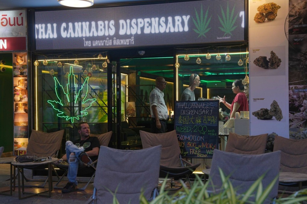 A cannabis dispensary along Khao San Road in Bangkok. Photo: Bloomberg